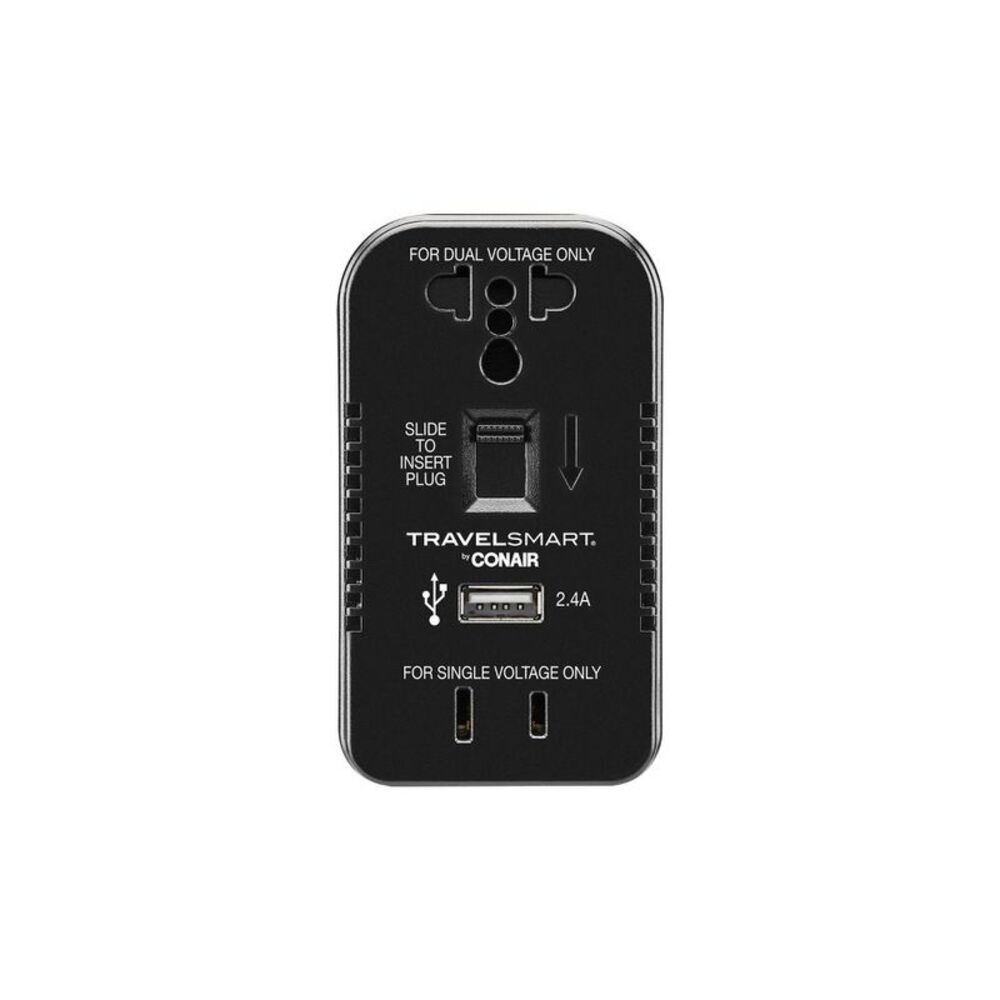 Travel Smart -  by Conair 2 Outlet Converter Set with Black
